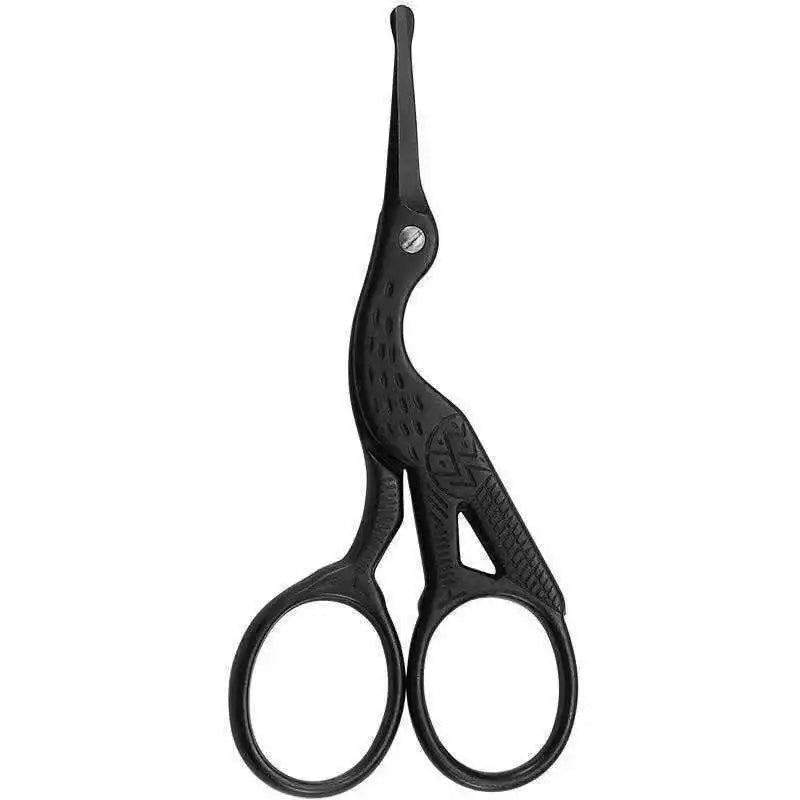 Stainless Steel Crane-shaped Scissors Safety Round-head Manual Nose Hair Trimmer Beauty Shaving Small Scissors Peaceful Pleasures Health and Wellness