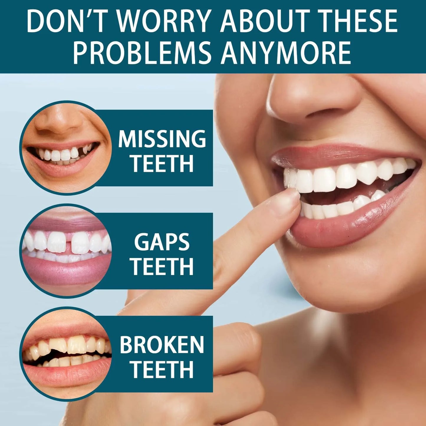 Snap-On Teeth Veneers | Temporary Whitening Tooth Cover