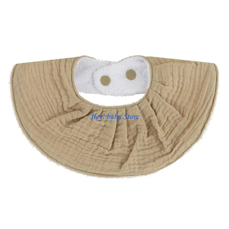 Adjustable Button Baby Bib & Burp Cloth | Soft Cotton 0–12M