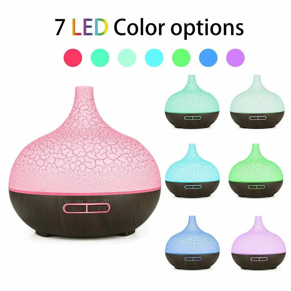 HOMEFISH 4 in 1 Air Humidifier with Starry Projector Aromatherapy Diffuser USB Rotate Projection Light Mist Maker Fogger Peaceful Pleasures Health and Wellness