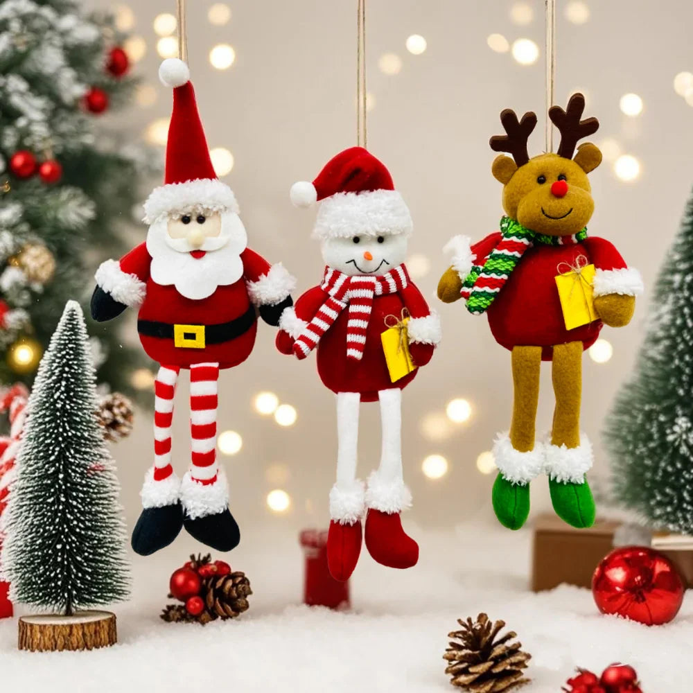 Santa Snowman Reindeer Christmas Tree Pendant Ornaments