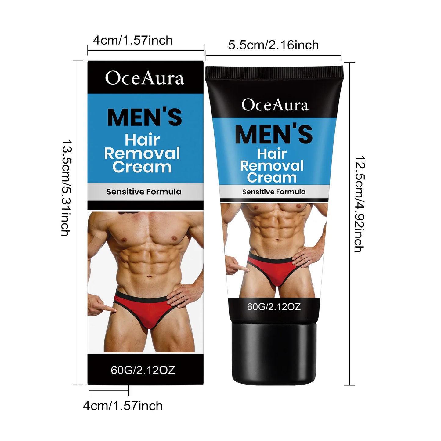 Men's Painless Hair Removal Cream – Body, Legs & Armpit