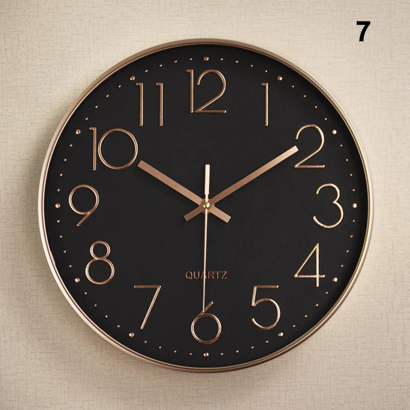 Silent Round Wall Clock | Modern Quartz Home & Office Decor