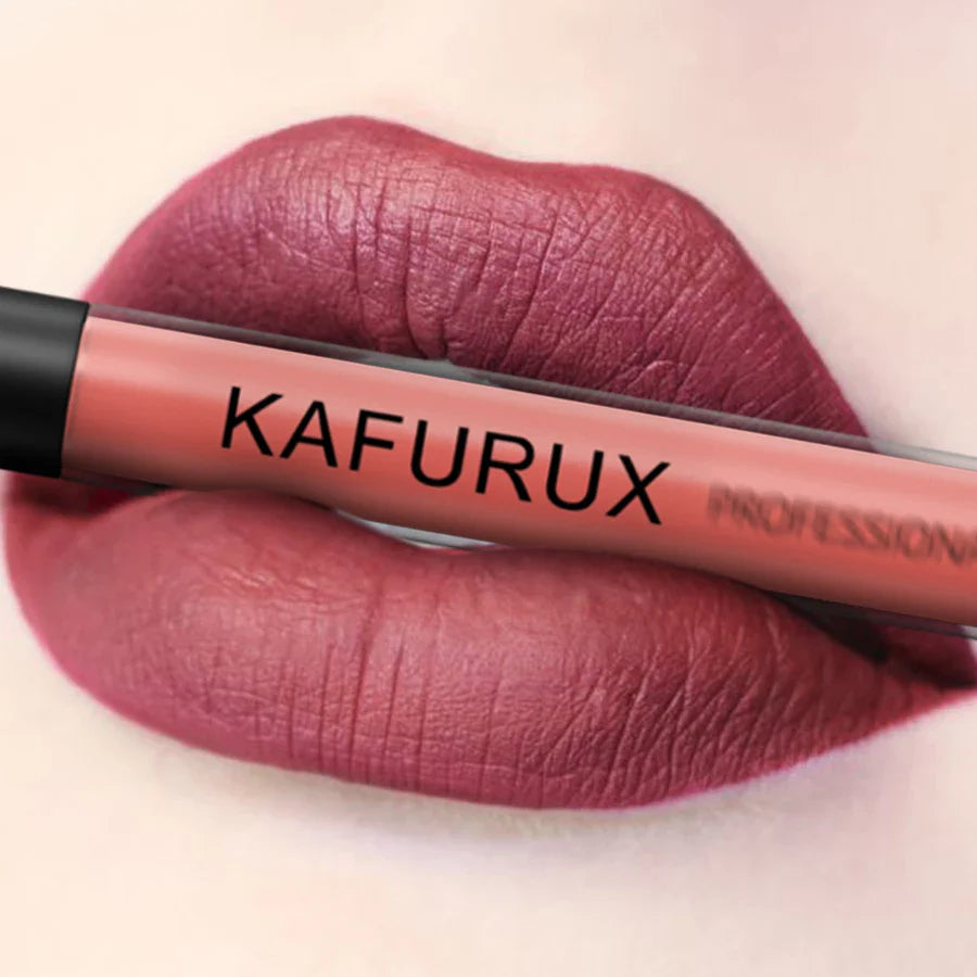 KAFURUX Matte Liquid Lipstick – Velvet, High Pigment, Waterproof