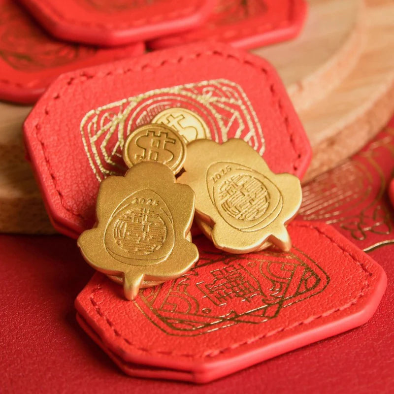 New Dajia Jenn Lann Temple Wealth Attracting Turtle Omamori Money Guard Mini Gold Turtle Amulet Leather Case Decoration Ornament Peaceful Pleasures Health and Wellness