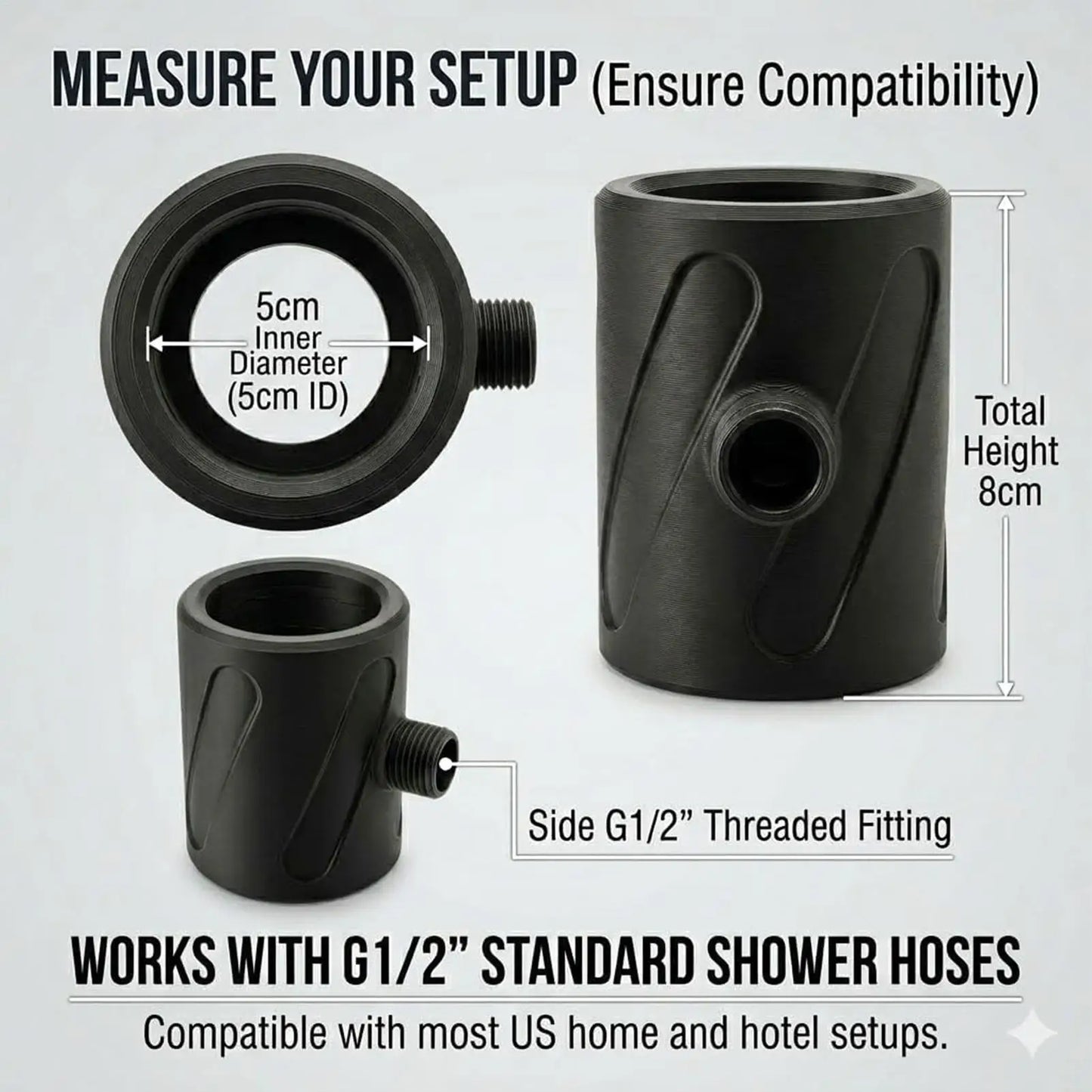 Handheld Shower Head – Anti-Clog Wide Spray for Men