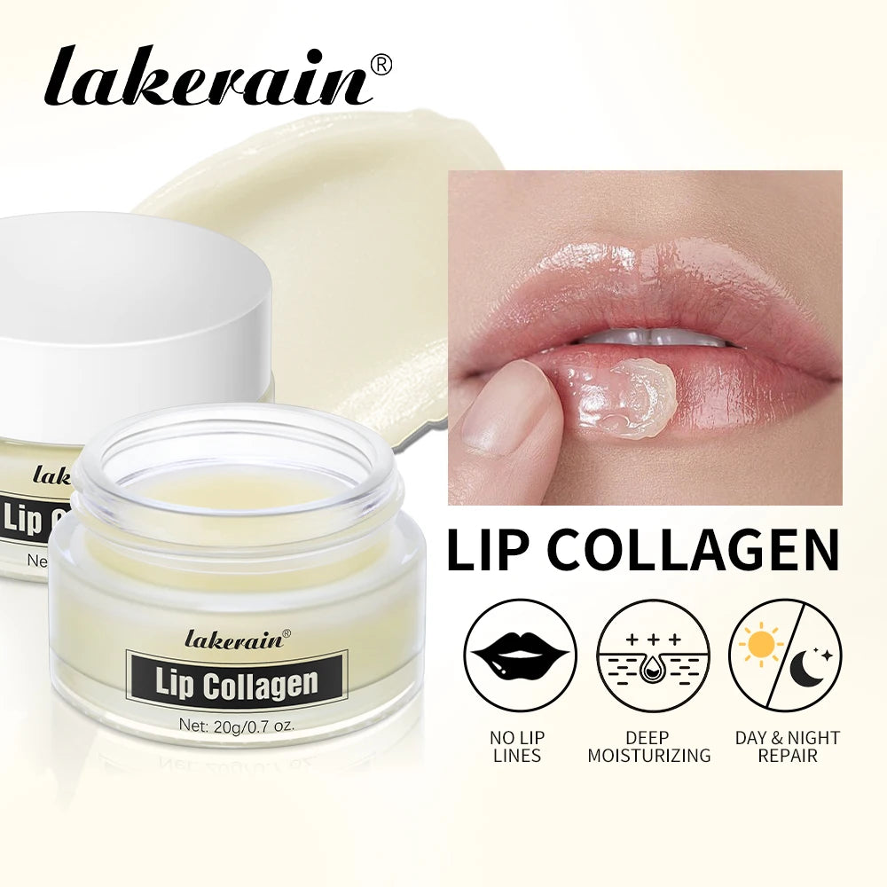 Lip Balm Collagen Lighten Melanin Lip Mask Exfoliating Fade Lip Line Dead Skin Moisturizing Brighten Repair Lip Care Products Peaceful Pleasures Health and Wellness