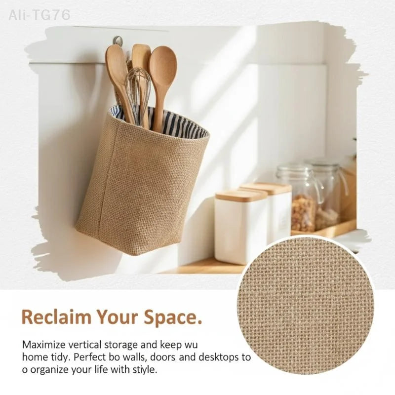 Cotton Linen Hanging Storage Bag | Door, Wall & Bathroom
