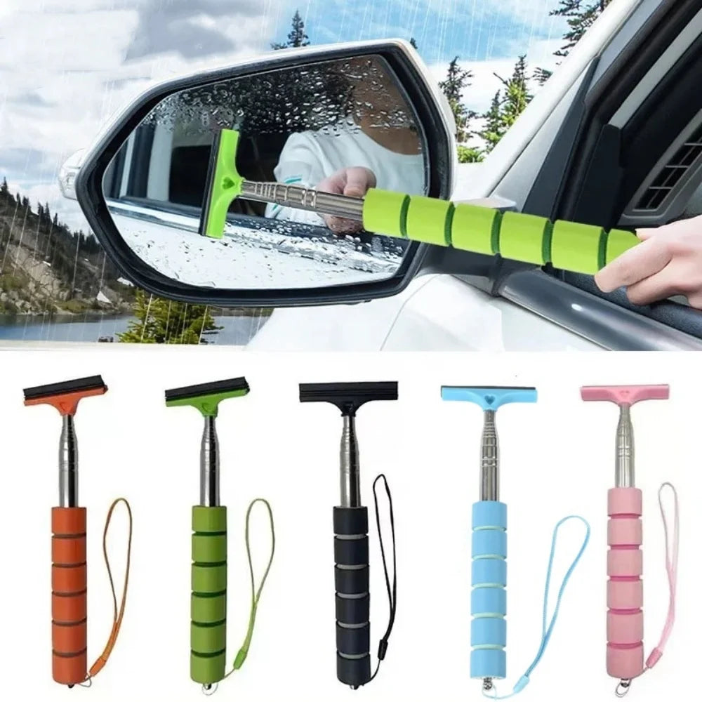 Telescopic Car Rearview Mirror Wiper & Cleaning Brush