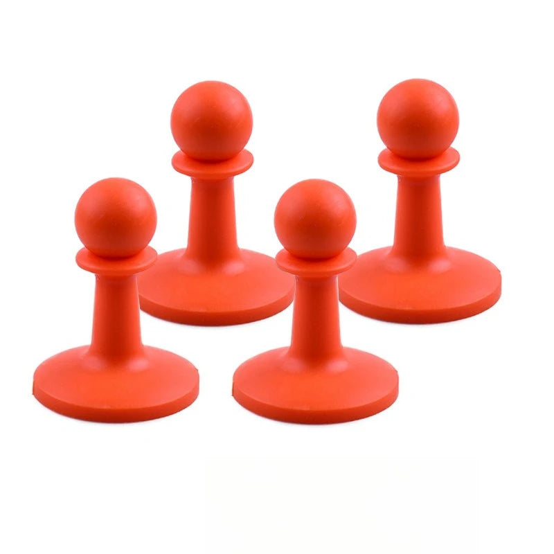 4-Pack Tent Pole Lightning Caps | Canopy Support Pole Tips Tent Pole Caps Peaceful Pleasures Health and Wellness orange