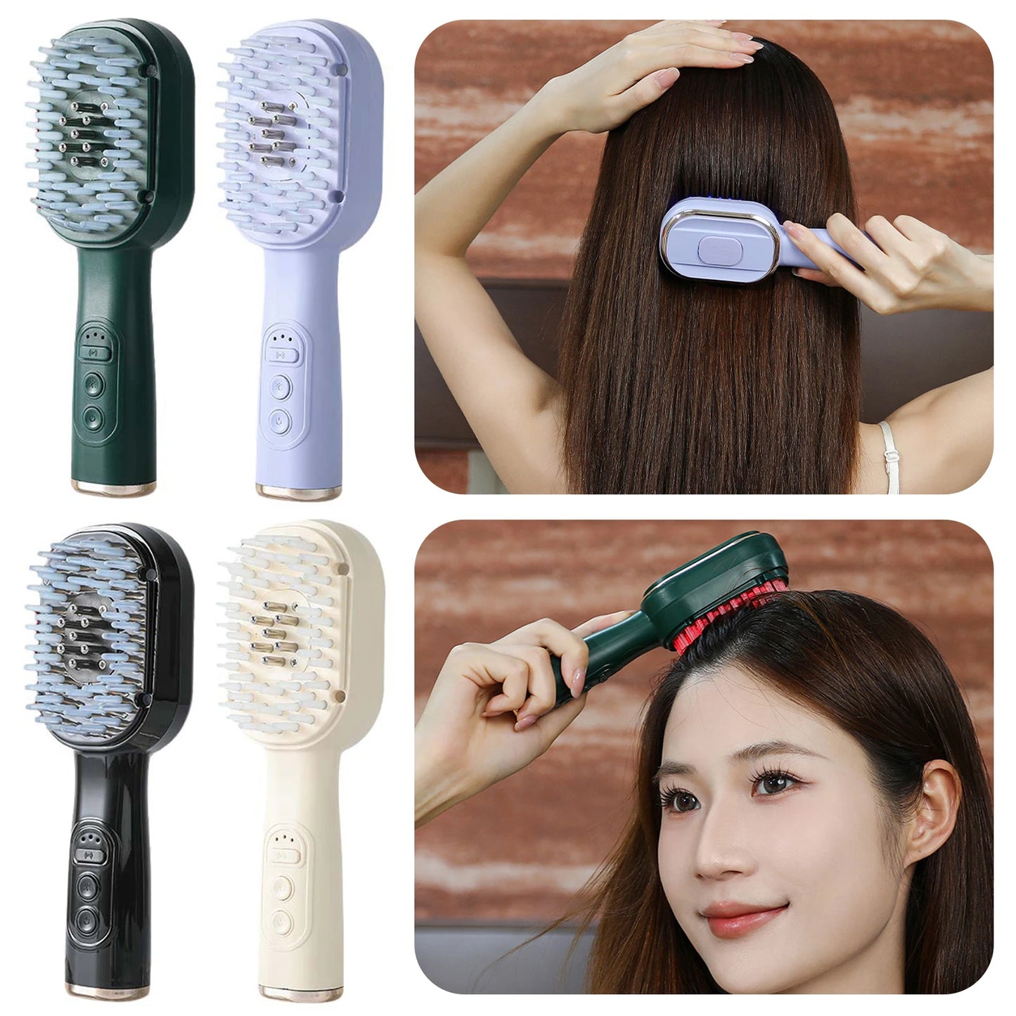 Scalp Massage Comb | Red Light Therapy & Micro-Vibration