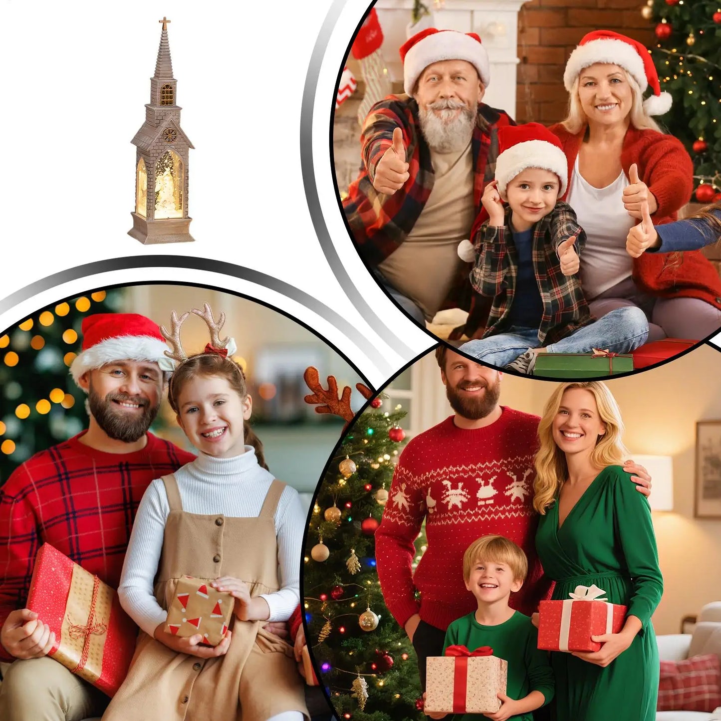 Christmas Tree Lamp LED Desktop House Design Lantern Santa Snowman Tree Aesthetic Night Light For Adults Teens Families Home Peaceful Pleasures Health and Wellness
