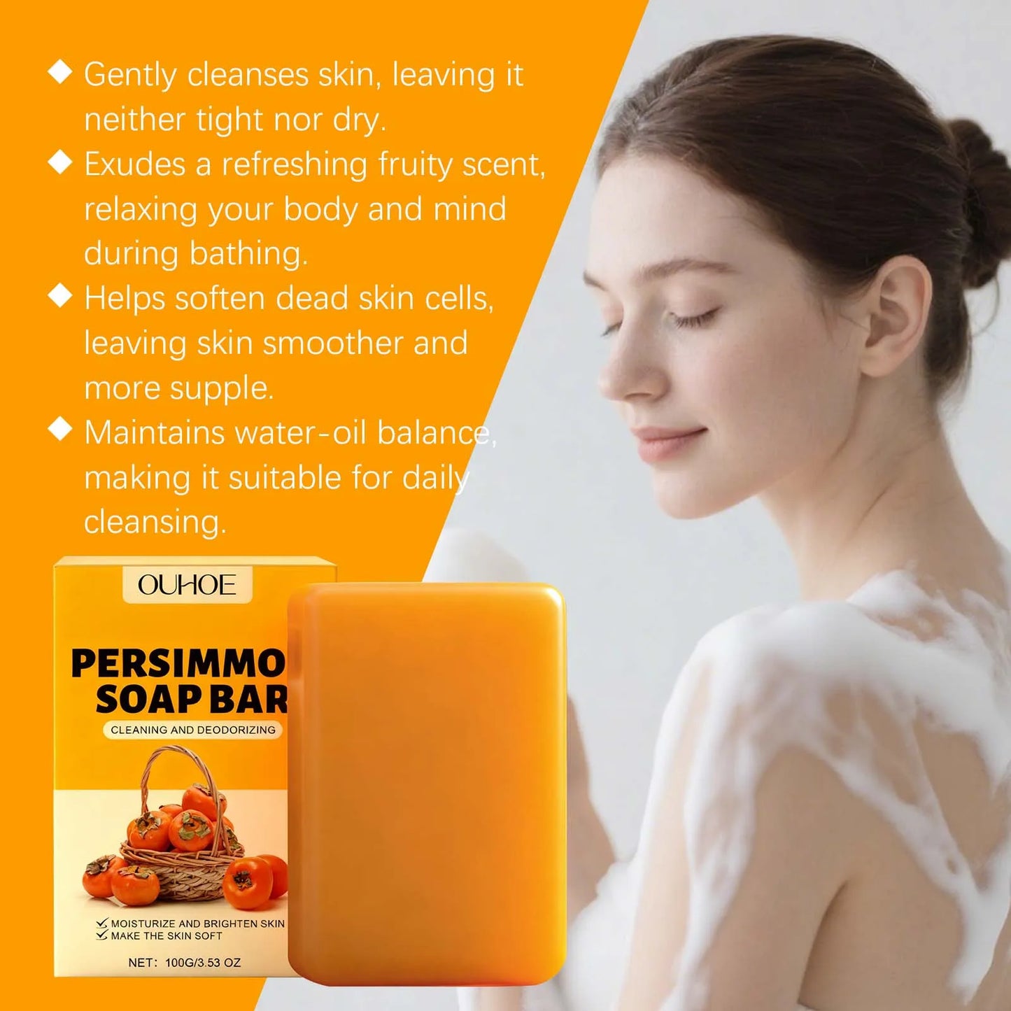 Persimmon Handmade Bath Soap – Moisturizing & Cleansing Bar