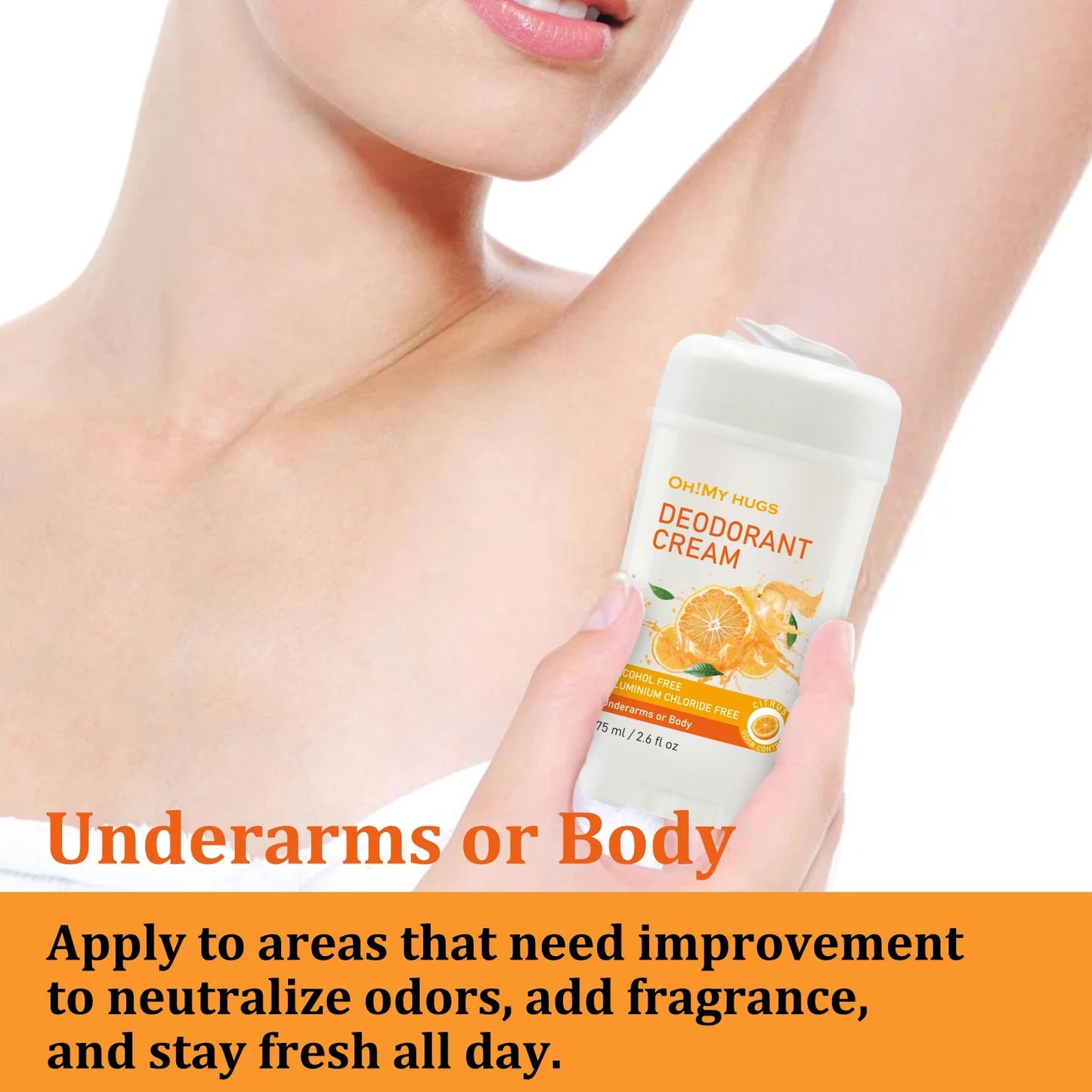 YURHERSU Orange Deodorizing Cream Stick – Unisex Fresh Scent