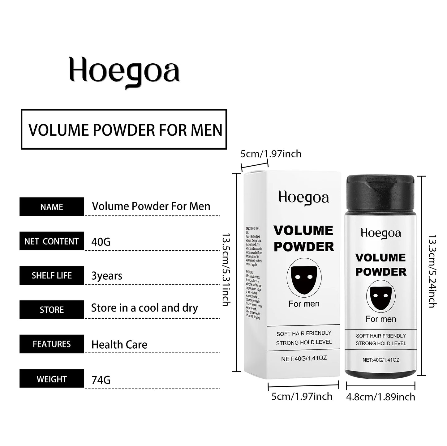 HOEGOA Volumizing Hair Powder – Oil Control & Volume Boost