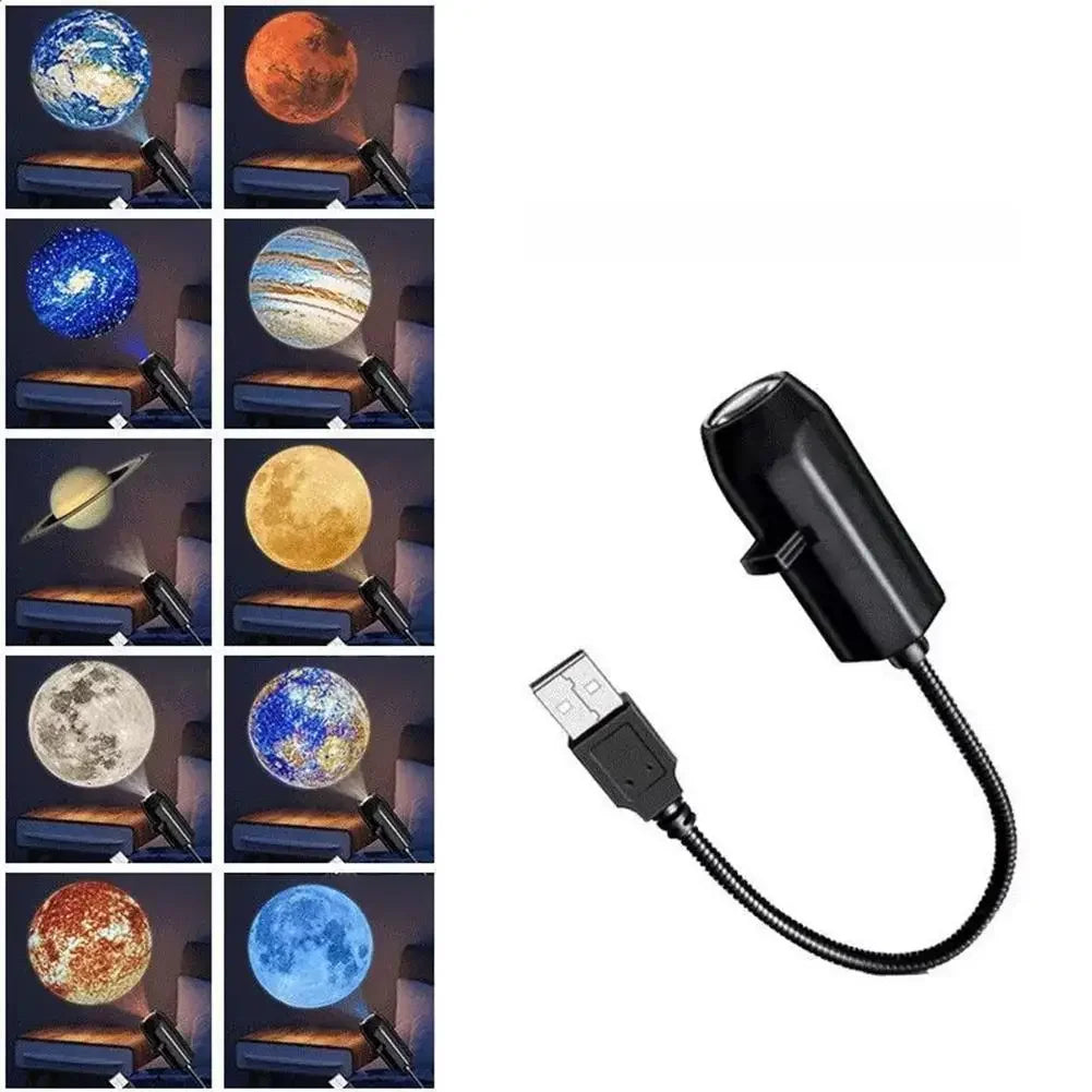 USB Plug-in Projection Lamp Planet Christmas Halloween Theme Replacement Light For Bedroom Ceiling Decor Peaceful Pleasures Health and Wellness