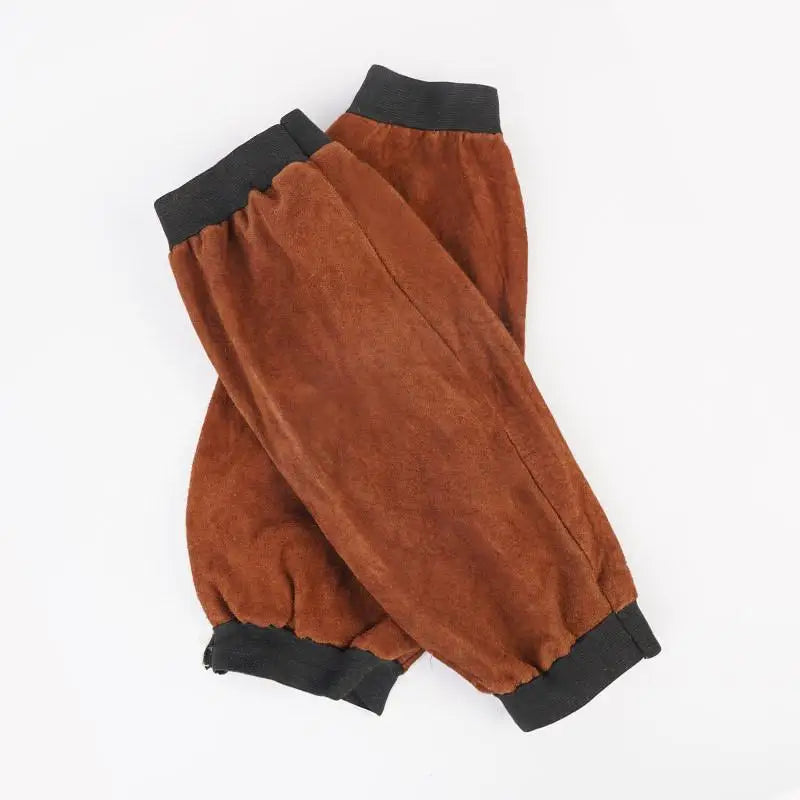 PU Leather Welding Sleeves | Heat Resistant Arm Guards, 1 Pair