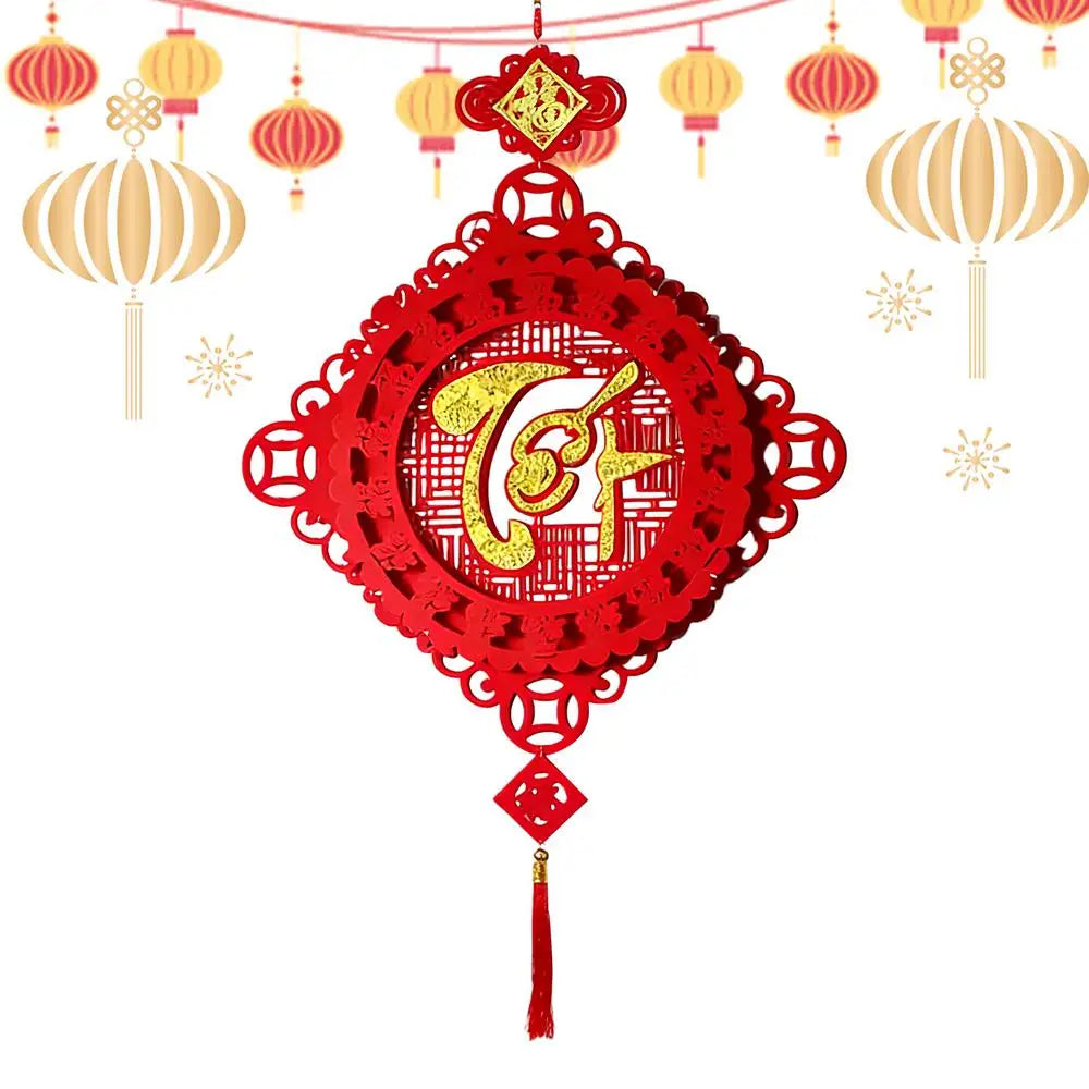 Chinese New Year Decorations Vietnamese Holiday Pendant 2026 Spring Festival Red And Gold Wall Decorations For Home Office Car Peaceful Pleasures Health and Wellness E China Mainland