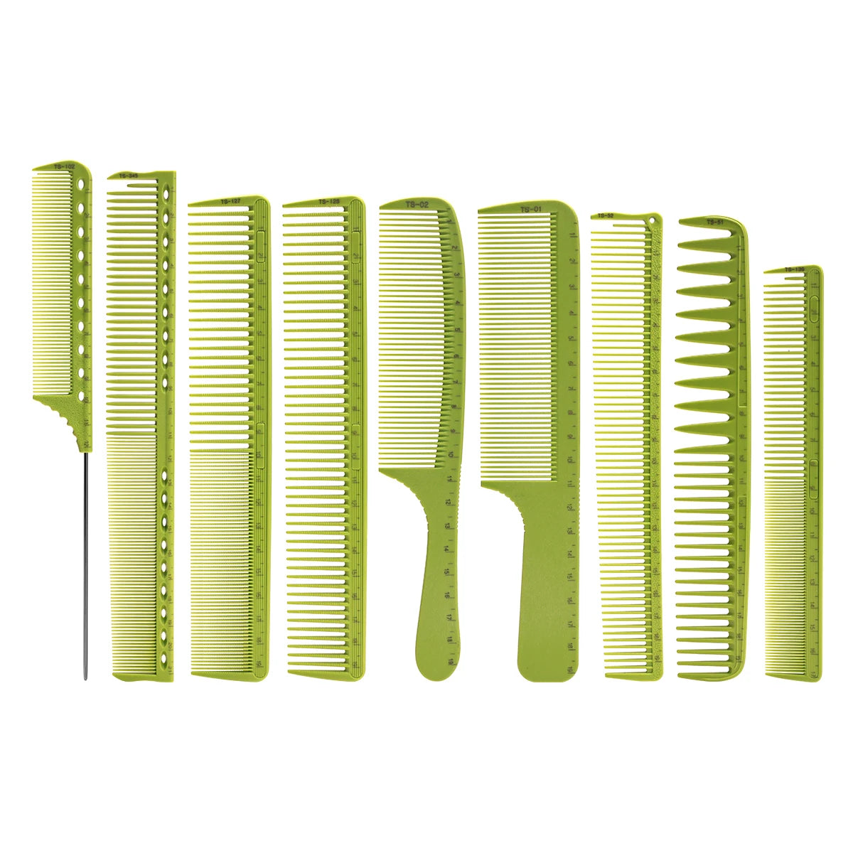 1/9Pcs Professional Hairdressing Scale Comb Barber Styling Set Hair Styling Heat Resistant Cutting Comb Styling Tools Peaceful Pleasures Health and Wellness 9PCS
