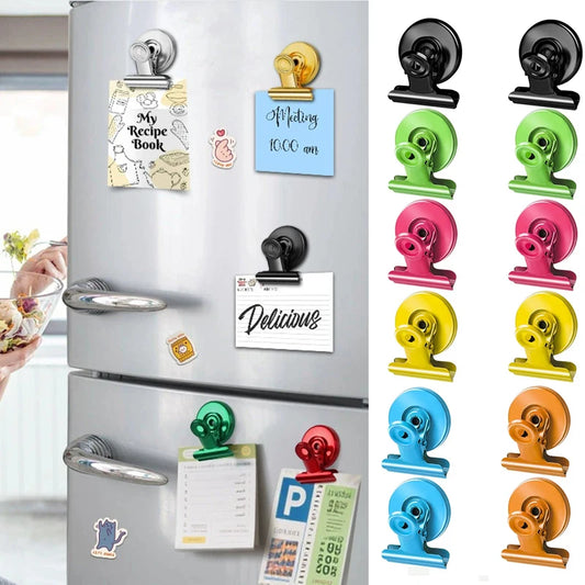 12-Pack Round Magnetic Bulldog Clips – Whiteboard & Home Magnetic Clips Peaceful Pleasures Health and Wellness