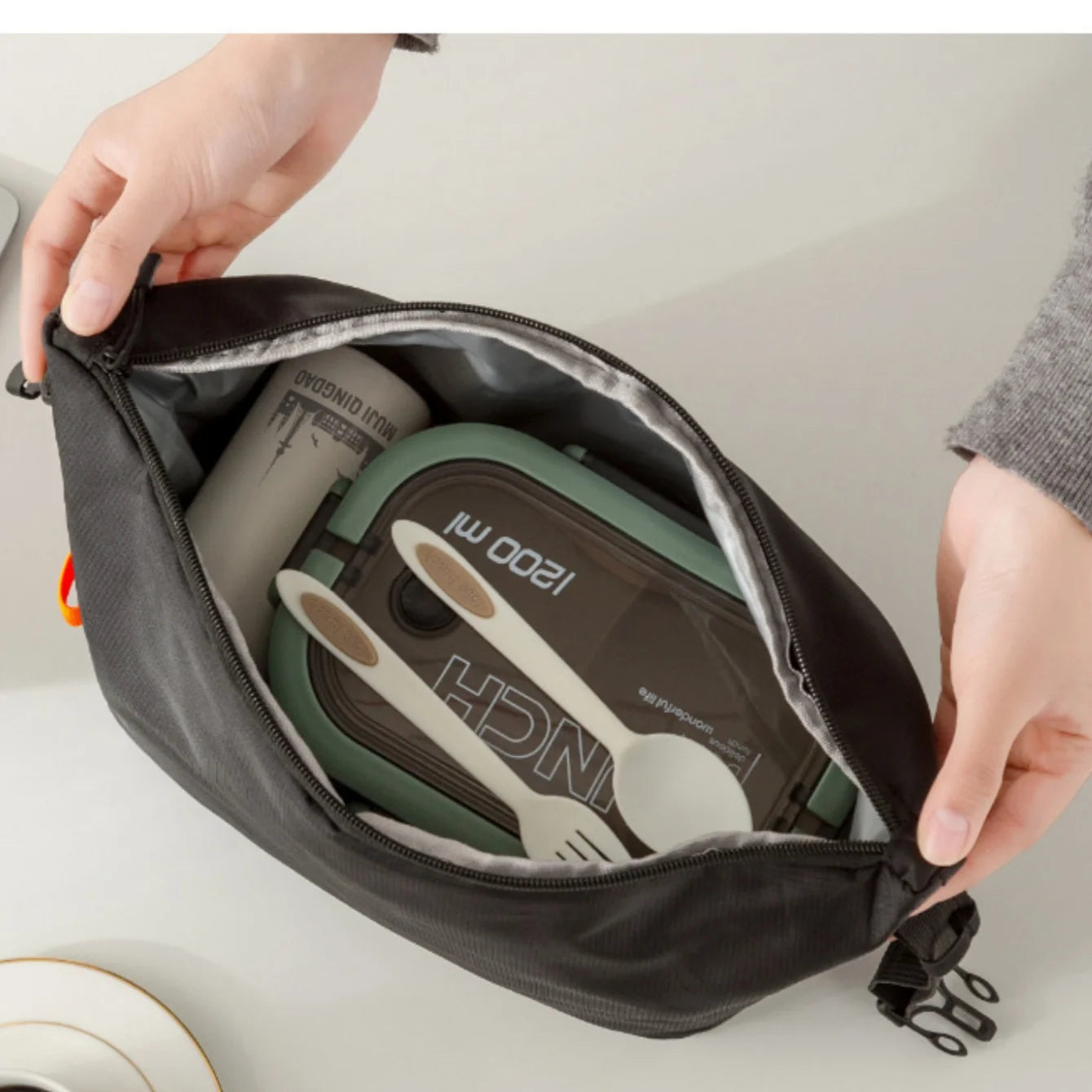 Insulated Lunch Bag – Leakproof, Reusable, High Capacity Insulated Lunch Bag Peaceful Pleasures Health and Wellness