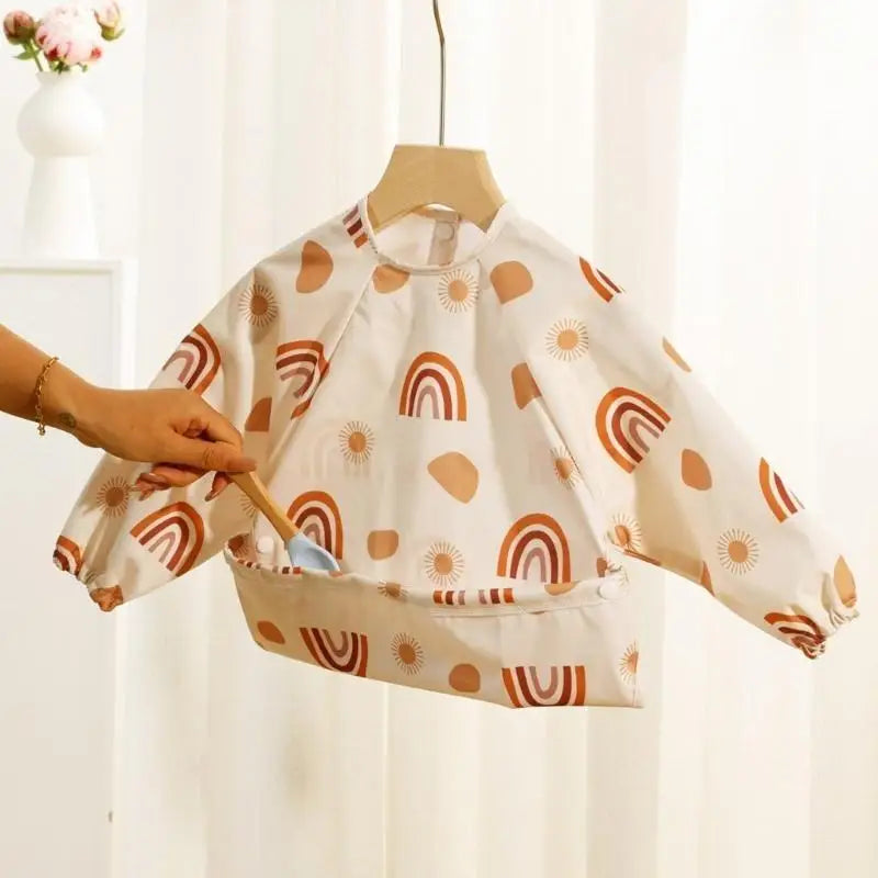 Long Sleeve Baby Weaning Bib | Toddler Coverall Feeding Apron