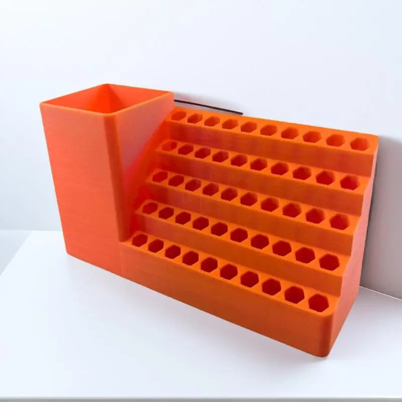 50-Hole Hex Shank Screwdriver Bit Organizer Stand & Storage