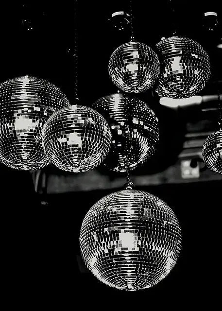 Disco Ball Canvas Wall Art | 70s Funky Girly Room Decor Print