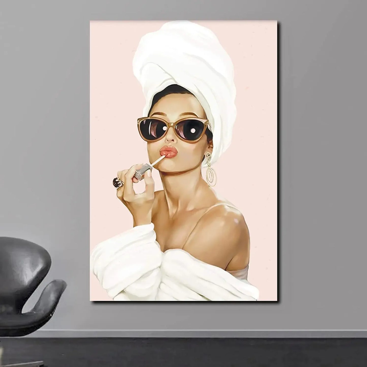 Scandinavian Classic Vintage Wall Art Audrey Hepburn Breakfast at Tiffanys HD Canvas Poster Print Home Bedroom Living Room Decor Peaceful Pleasures Health and Wellness Style-04 20x30cm Unframed