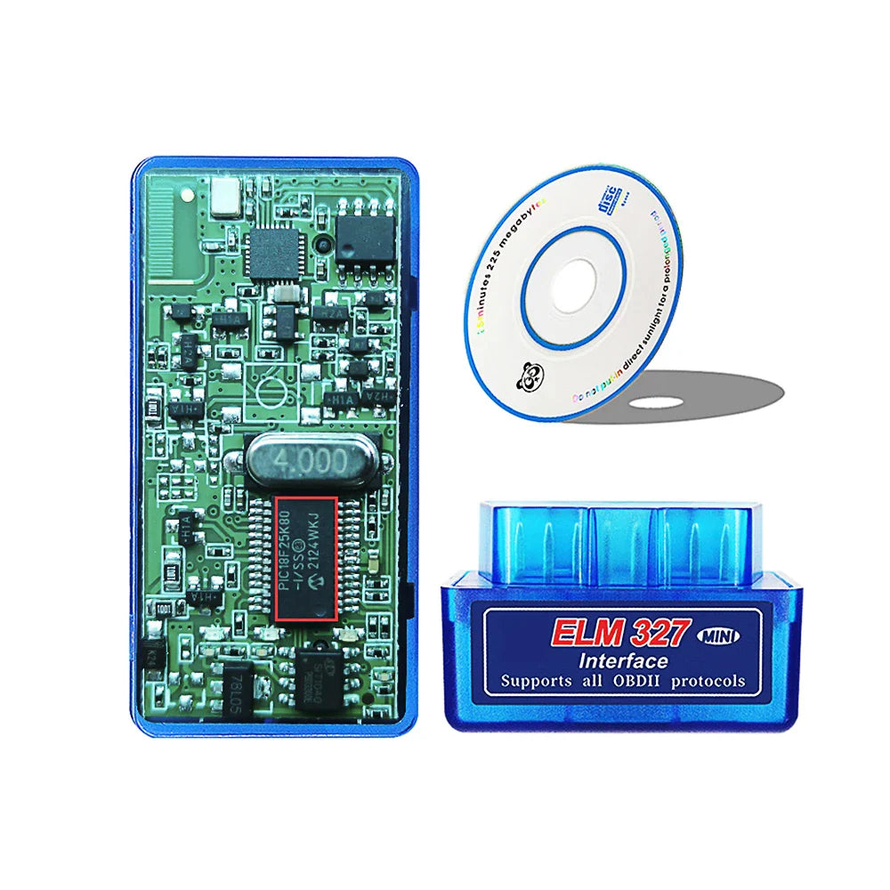 ELM327 V1.5 Bluetooth OBD2 Scanner – Real PIC18F25K80 Chip