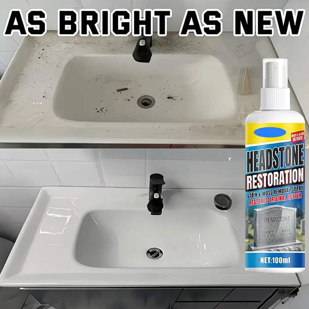 Multipurpose Headstone Cleaner Spray Remove Stains Dirt Moss Fast Acting No Corrosion Granite Marble Gravestone Cleaner Peaceful Pleasures Health and Wellness