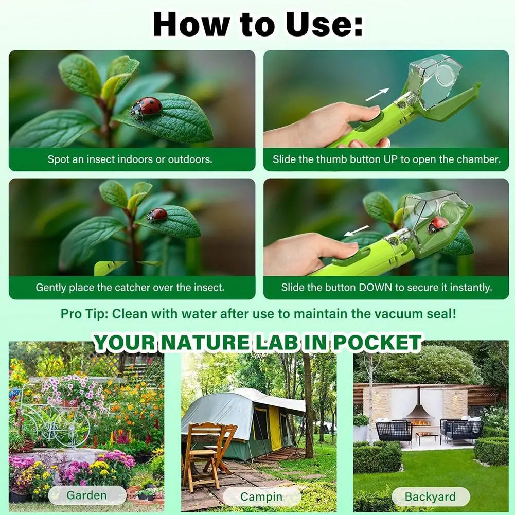 Portable Insect Catcher With Magnifying Outdoor Exploration Display Observer Box Multifunctional Kids Bug Catcher Insect Trap Peaceful Pleasures Health and Wellness