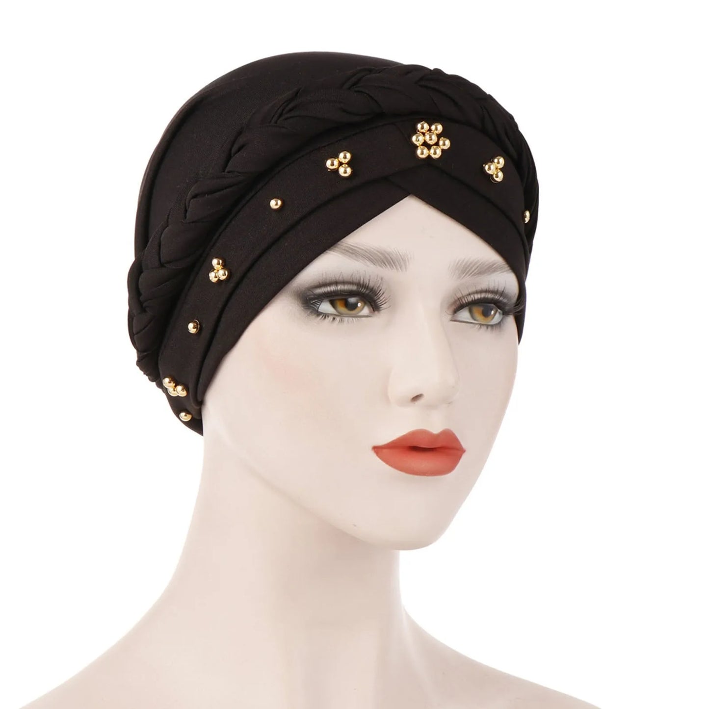 Women's Inner Hijab Turban Bonnet Cap with Pearl Detail