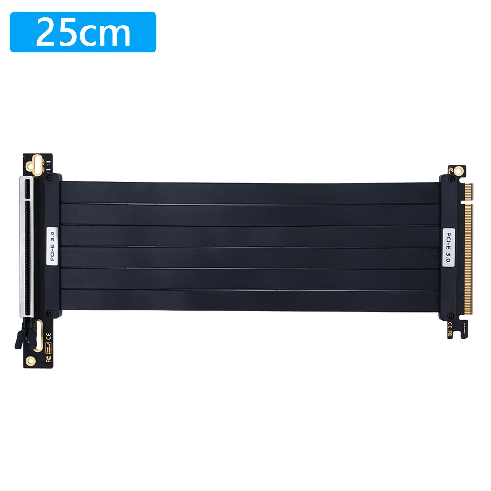 PCI-E3.0 PCI-E4.0 16X PCI-e Extension Cable Flexible Cable 90° 180° Riser Cable 20/25/30/35cm High Speed Extension Port Adapter Peaceful Pleasures Health and Wellness 25cm