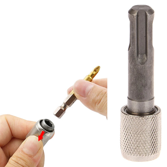 SDS to 1/4" Hex Shank Adapter | Impact Drill Bit Converter Drill Bit Adapter Peaceful Pleasures Health and Wellness