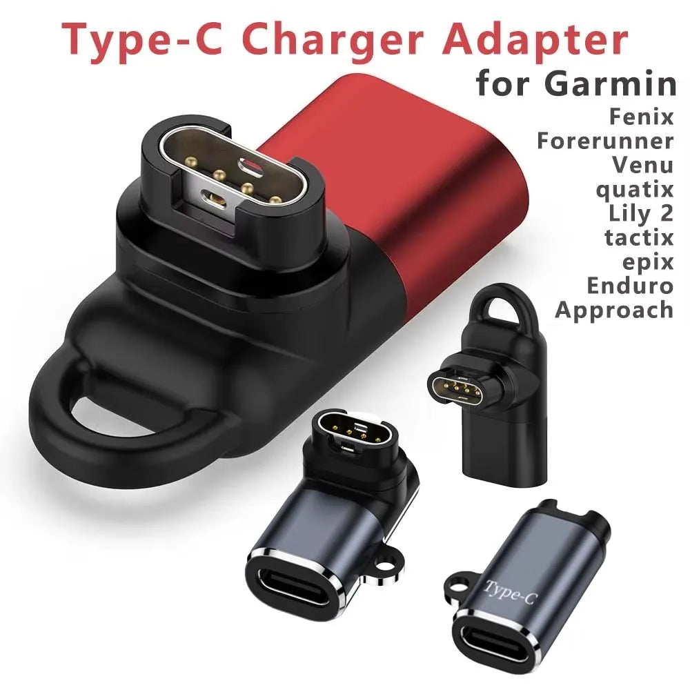 Type C Charger Adapter for Garmin Forerunner 265 965 Charging Converter for Fenix 7 7S 7X 6 6S 6X 5 5S 5X Plus Pro/ Venu 3 2S 2 Peaceful Pleasures Health and Wellness