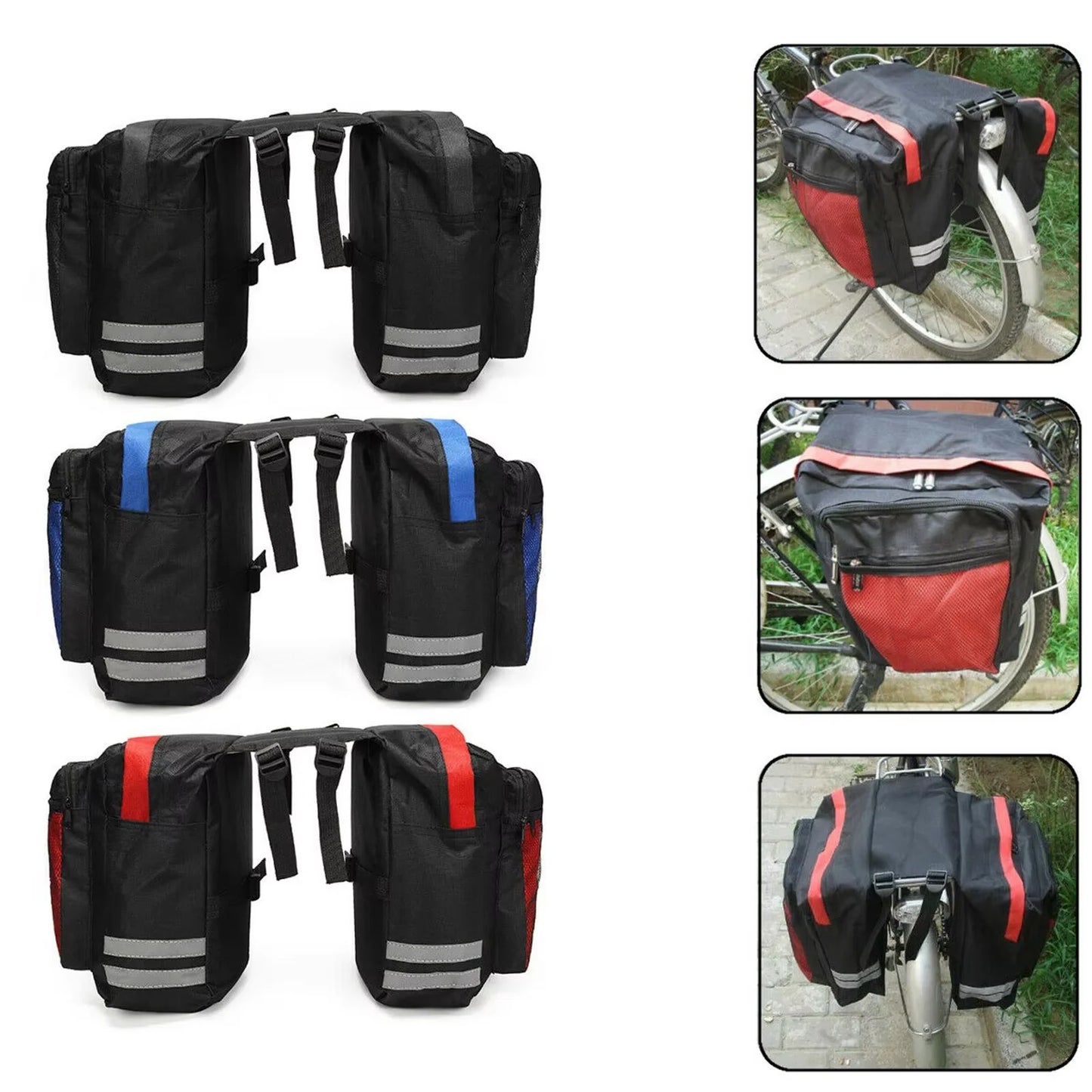 Large Capacity Cycling Saddle Bag for Mountain Bike Long Distance Bicycle Cargo Pouch Riding Pack Outdoor Sports Gear Storage Peaceful Pleasures Health and Wellness