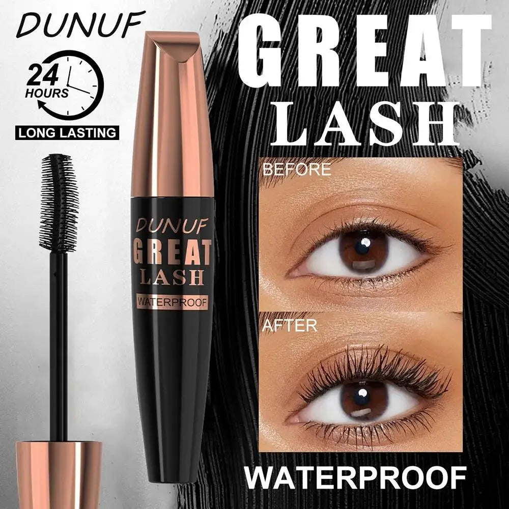 DUNUF 24H Waterproof Mascara – Volume, Length & Curl Vegan