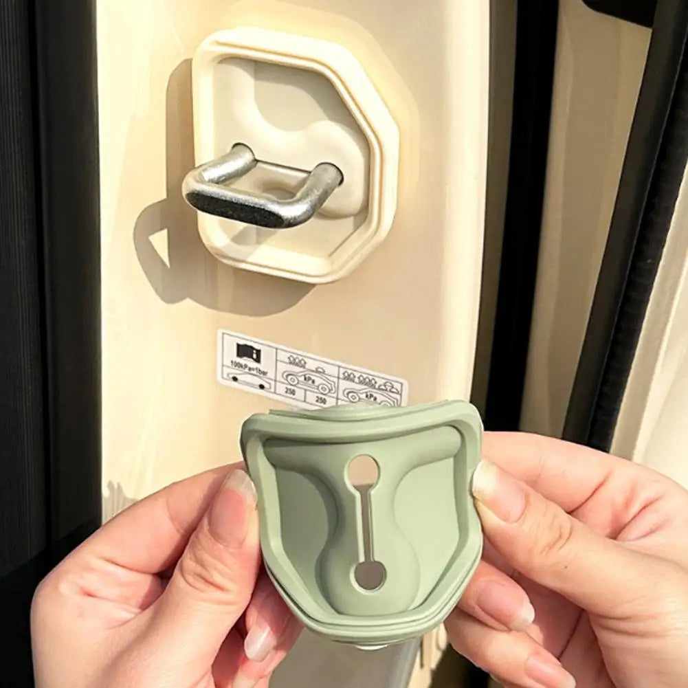 4Pcs Silicone Car Door Lock Cover Pad Anti Vibration Shock Absorber Door Lock Buckle Protector Anti-Collision Soundproof Damper Peaceful Pleasures Health and Wellness