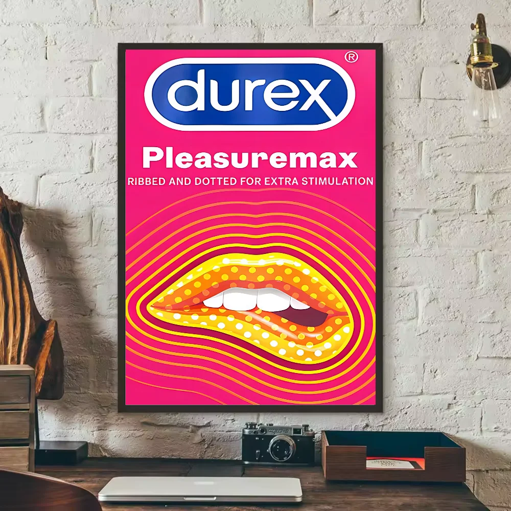 Retro Condom Brand HD Poster | PVC Waterproof Wall Art Wall Art Poster Peaceful Pleasures Health and Wellness z1 40X50cmNoframe