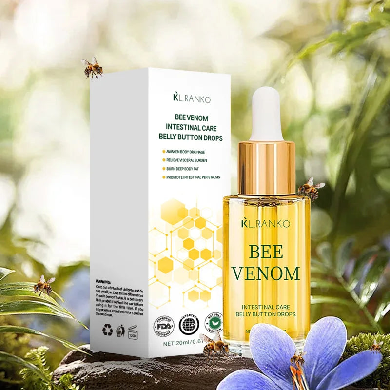 Bee Venom Buttom Detox Slimming Oil Fat Burning Shrinking Weight Loss Anti-Cellulite Promote Metabolism Massage Essential Oil Peaceful Pleasures Health and Wellness