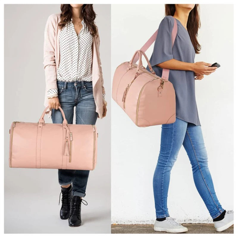 Extra Large Luggage Travel Bag Waterproof Leather Handheld Folding Luggage Outdoor Fitness Bag Multi Functional Storage Bag Peaceful Pleasures Health and Wellness