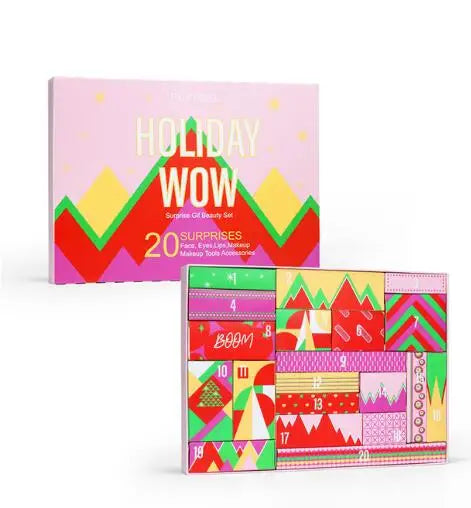 Christmas Advent Calendar Makeup Gift Set | 20-Piece Countdown Box
