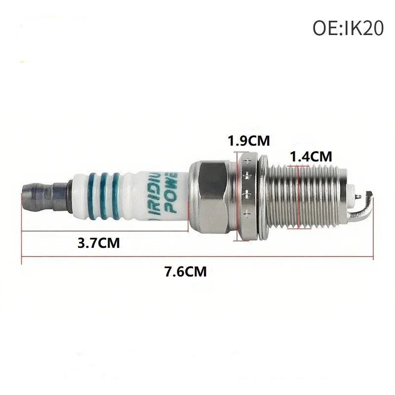 2/4 pcs of Automotive Spark Plugs IK20 (Model #5304) for Honda, Toyota Nissan, Mazda, Suzuki, Mitsubishi, Volkswagen, Audi, BMW, Peaceful Pleasures Health and Wellness