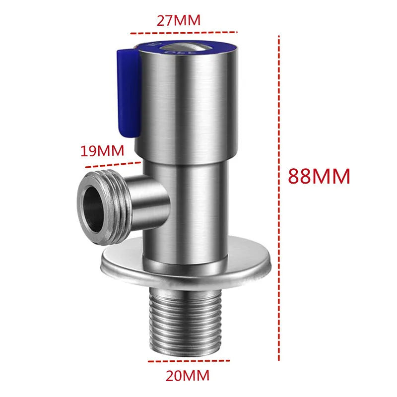 Stainless Steel 1/2" Triangle Stop Valve – Hot & Cold Water
