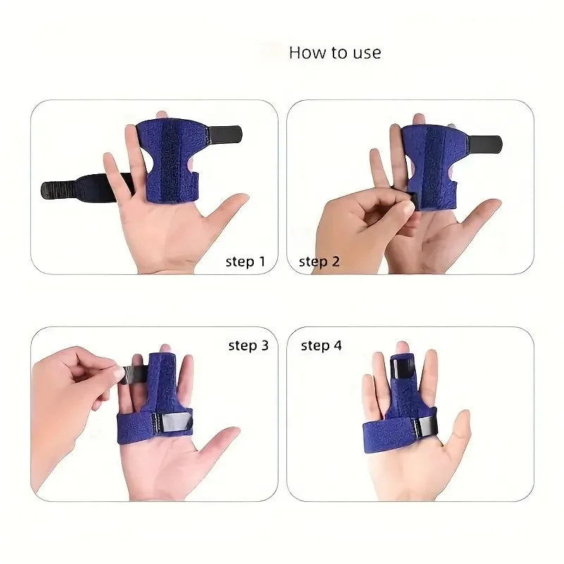 Finger Splint, Adjustable Finger Support Brace, With Fastening Strap For Alleviating Finger Locking, Popping, Bending Peaceful Pleasures Health and Wellness