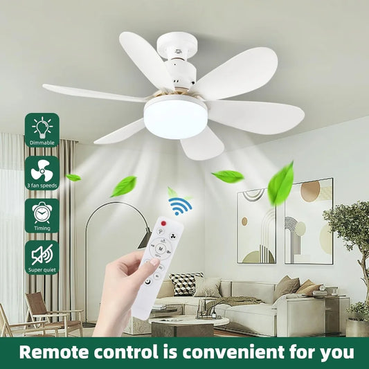 Dimmable LED Ceiling Fan Light E27 Remote | 3000K–6500K Ceiling Fan Light Peaceful Pleasures Health and Wellness
