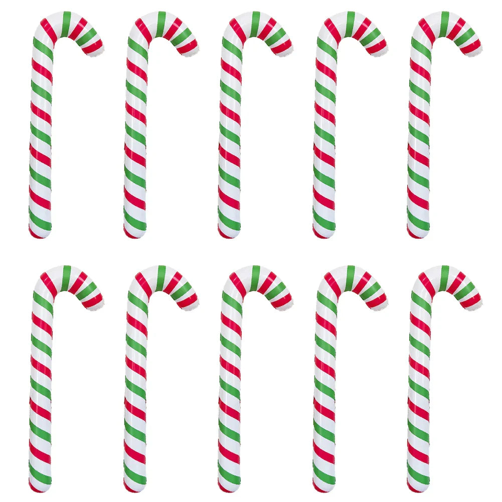 Inflatable Christmas Candy Canes Set of 10 – 88cm Outdoor Decor