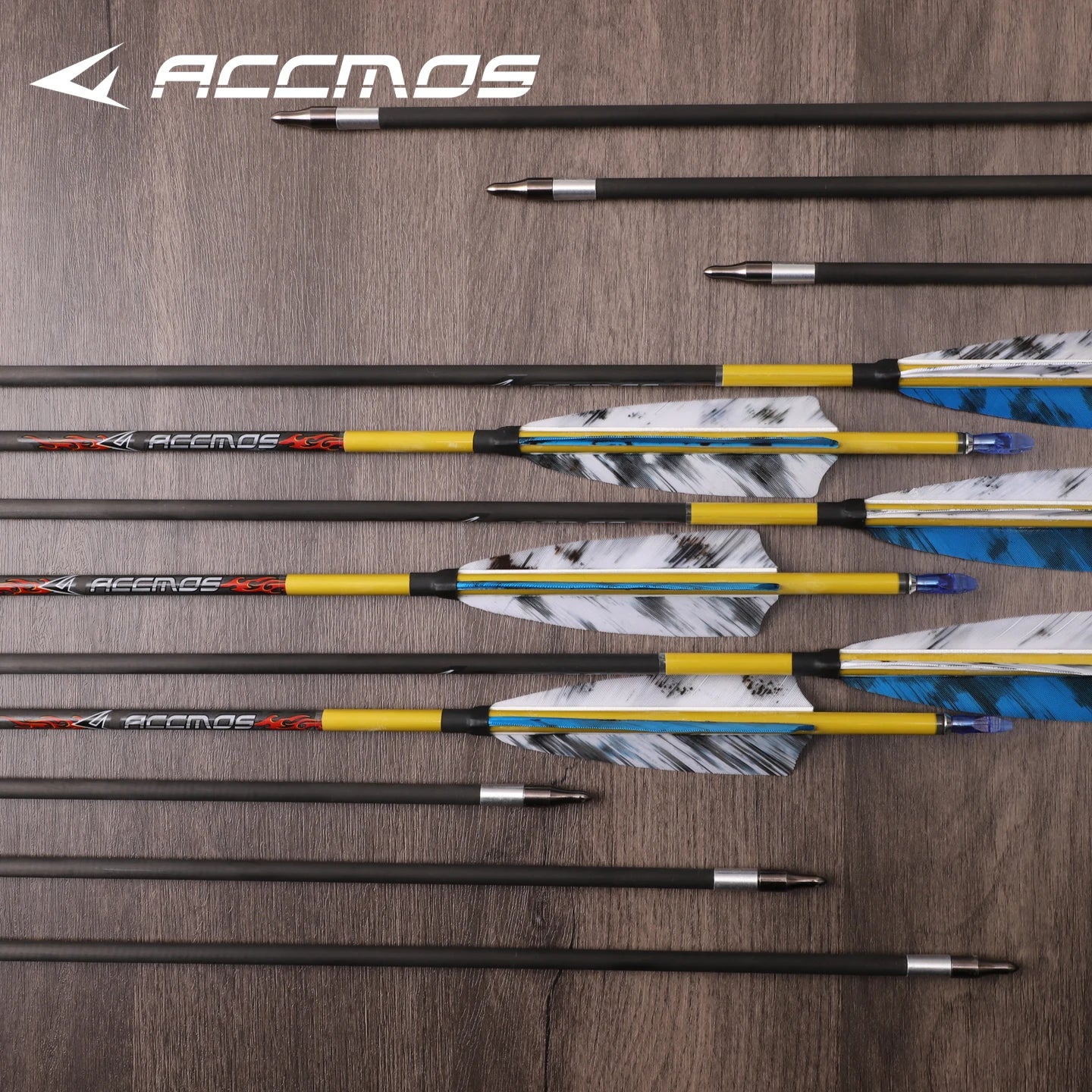 6 12 ID6 2 Pure Carbon Arrow Turkey Feather Bow Shooting Hunting