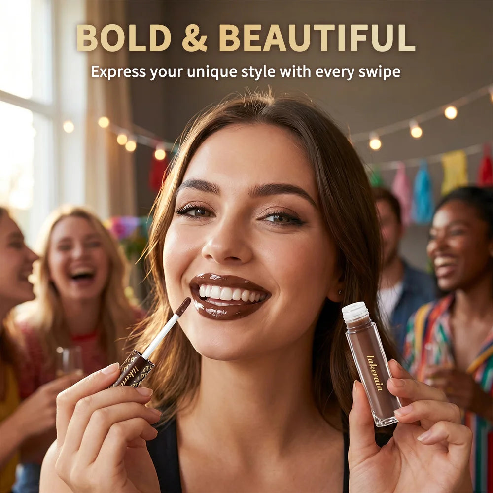 Chocolate Chilli Lip Gloss Lip Gloss Instant Plump Lips Mirror Gloss Finish Moisturizing Non-drying Lip Plumper Lipstick Makeup Peaceful Pleasures Health and Wellness